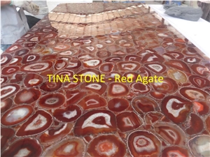 Red Agate Gemstone Precious Stone Slabs Tiles