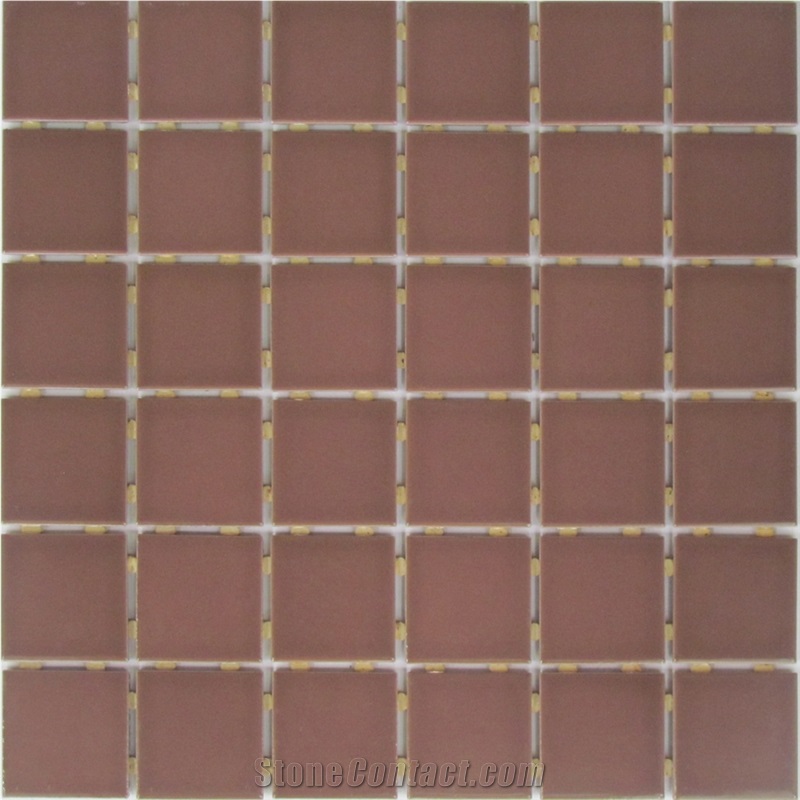 Red Ceramic Floor Mosaic Building Decoration