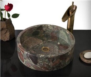 Seven Color Granite Wash Basins Round Sinks