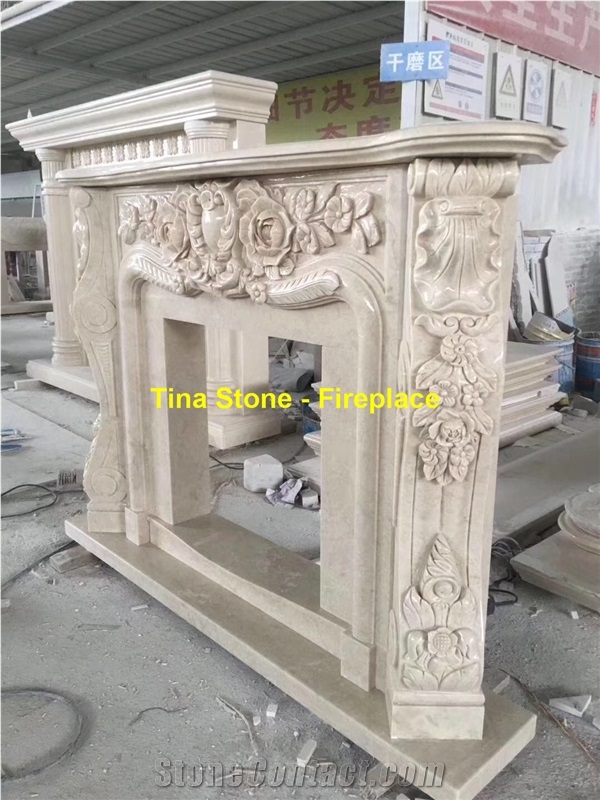 Stone Fireplace Interior Indoor Mantel Design
