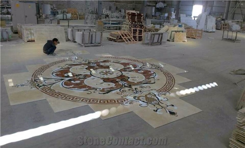 Waterjet Medallions Floor Carpet Flooring Pattern