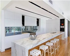 White Calacatta Marble Kitchen Bathroo Countertop