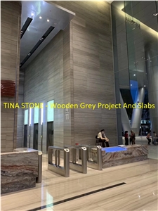 Wooden Grey Marble Wall Tiles Slabs Floor Covering