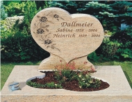 Yellow Color Monuments Heart Shaped Gravestone