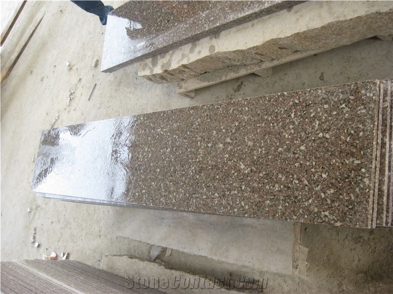 Zhangpu Red Granite G648 Polished Half Slabs
