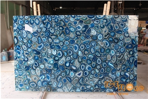 Blue Agate Semiprecious Stone Slabs