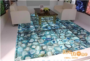 Blue Agate Semiprecious Stone Slabs