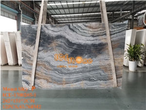 Yinxun Palissandro Lafite Blue Marble Slabs Tiles