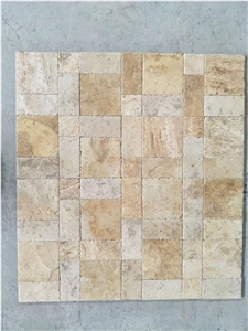 Beige Travertine Opus Pattern Floor Tiles