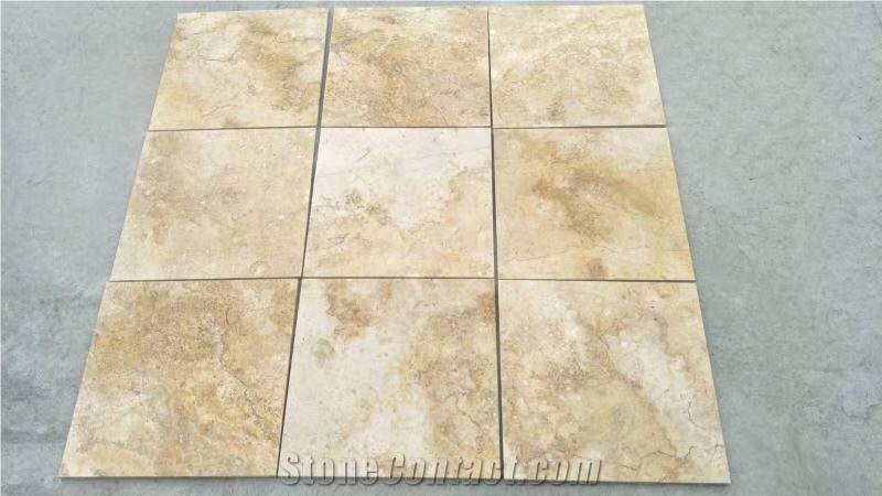 Beige Travertine Opus Pattern Floor Tiles
