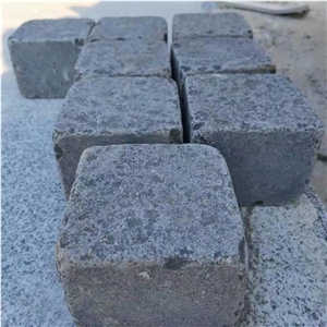 Black Basalt Flamed & Tumbled Cobble Stone