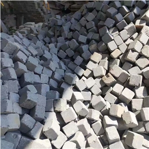 Black Basalt Flamed & Tumbled Cobble Stone