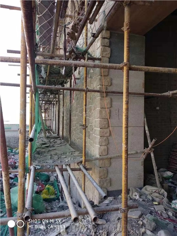 Yellow Sandstone Irregular Shpae Wall Cladding