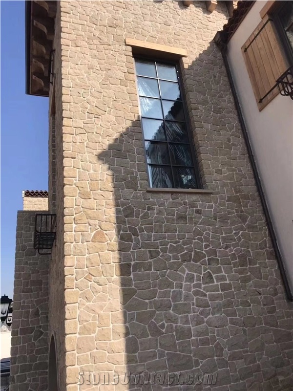 Yellow Sandstone Irregular Shpae Wall Cladding