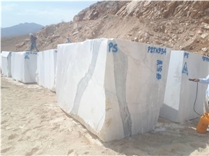 Statuario Marble Block, Iran White Marble