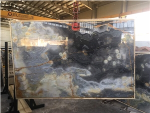 Dark Blue Onyx Slabs