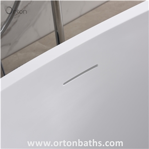 Oval Solid Surface Freestanding Bathtub