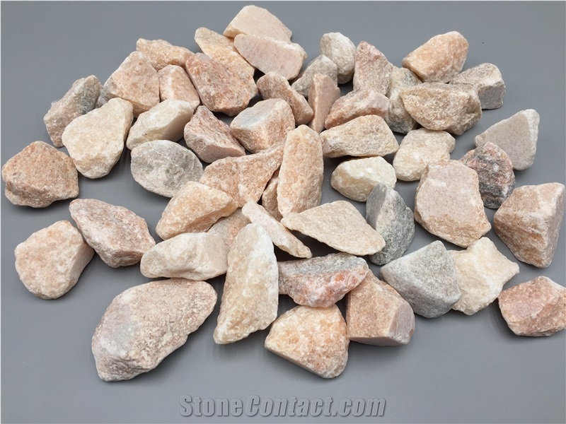 Pink Quartz Gravel , Crushed Gravel ,Stone Chips