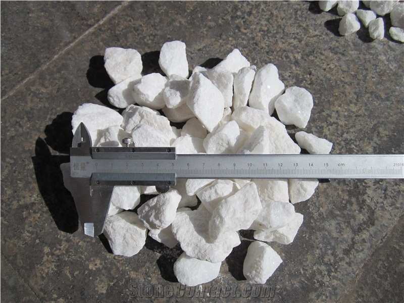 Stone Aggreates ,White Marble Stone Chips, Gravel