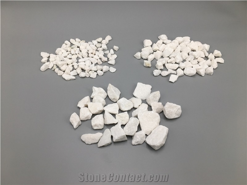 White Stone Chips , Crushed Stone ,White Gravel