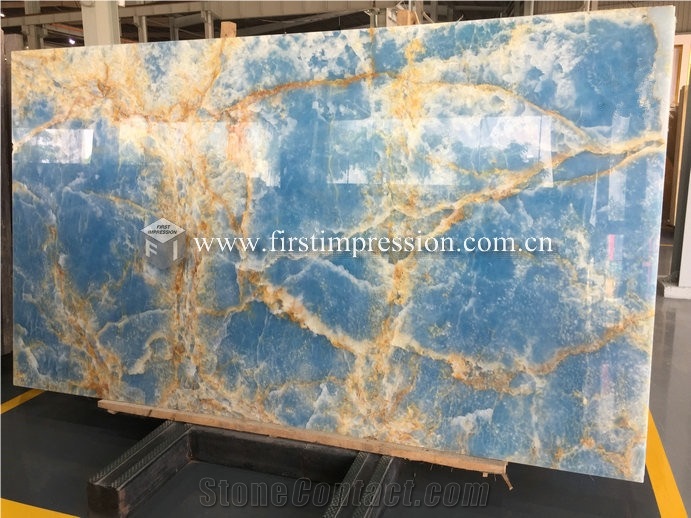 Cheap Pakistan Blue Onyx Stone Slabs,Tiles