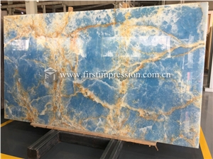 Cheap Pakistan Blue Onyx Stone Slabs,Tiles