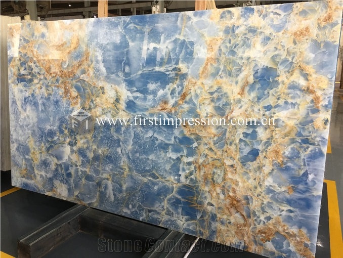 Cheap Pakistan Blue Onyx Stone Slabs,Tiles