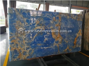 Popular Pakistan Blue Onyx Stone Slabs,Tiles