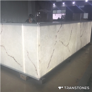Artificial Backlit Onyx Stone Alabaster for Bartop