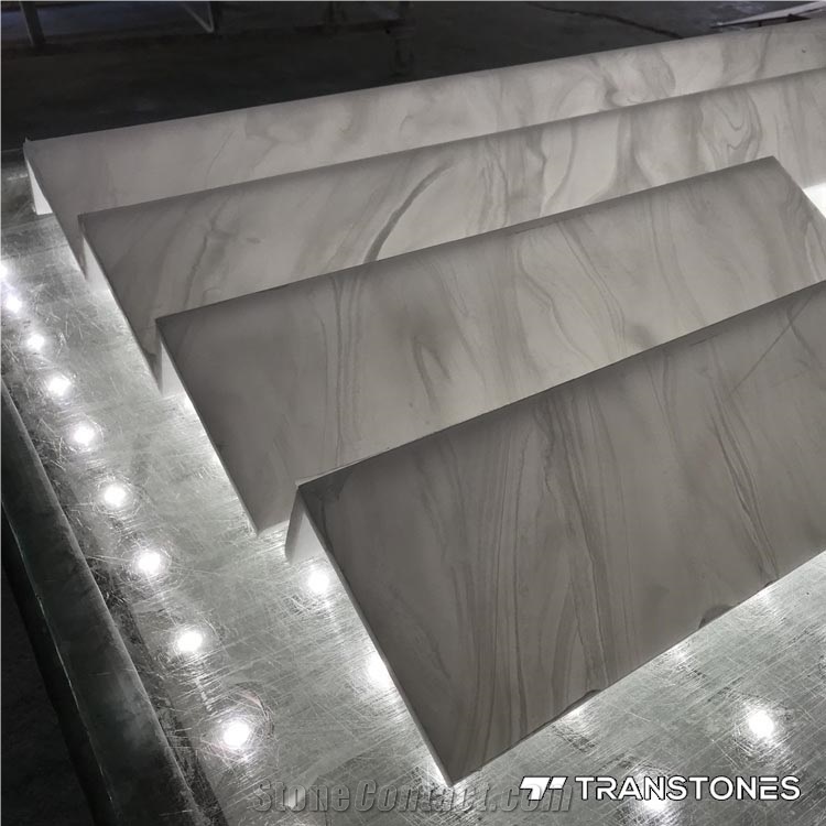 Translucent Polished Book-Match Faux Onyx Stone