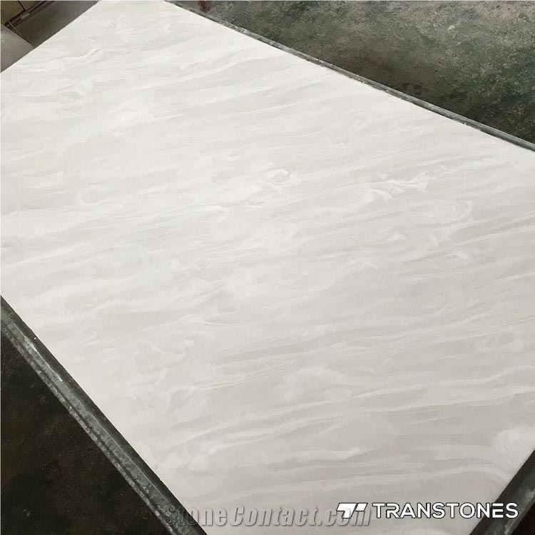 Translucent Polished Book-Match Faux Onyx Stone