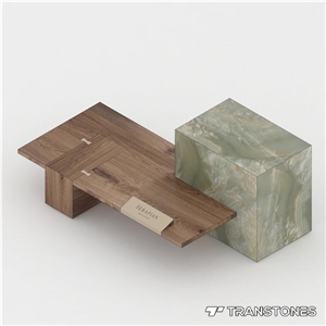 Translucent Resin Panels Decorated Alabaster Stone