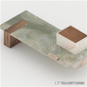 Translucent Resin Panels Decorated Alabaster Stone