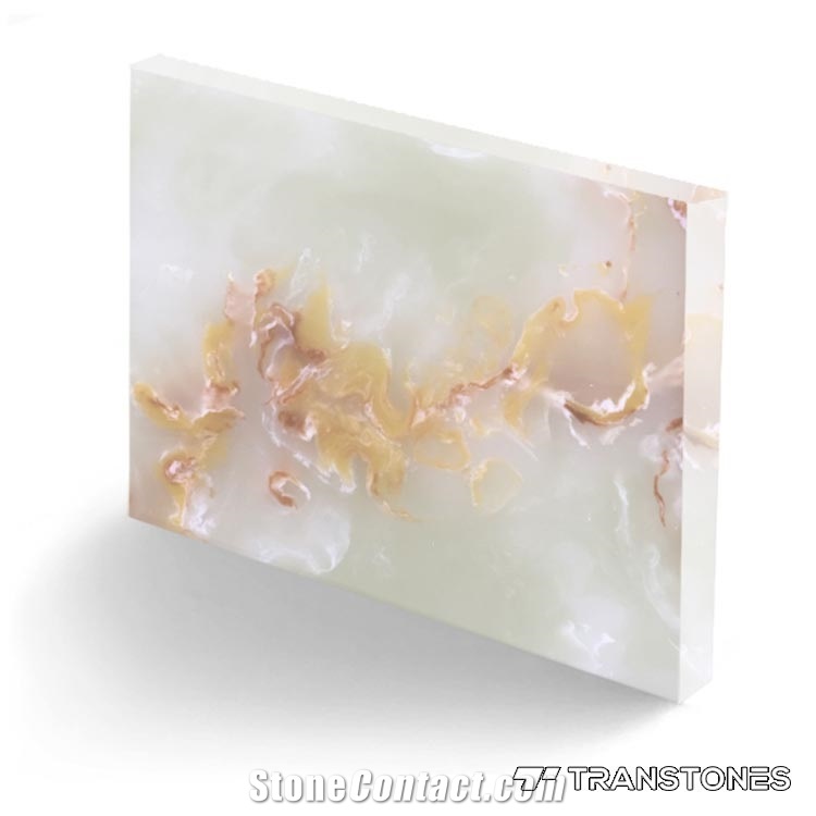 Translucent Resin Panels Decorated Alabaster Stone