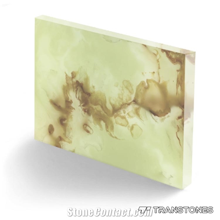 Translucent Resin Panels Decorated Alabaster Stone