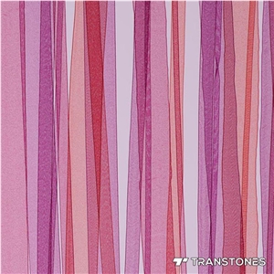 Transtones Pink Customized Acrylic Stone Sheets