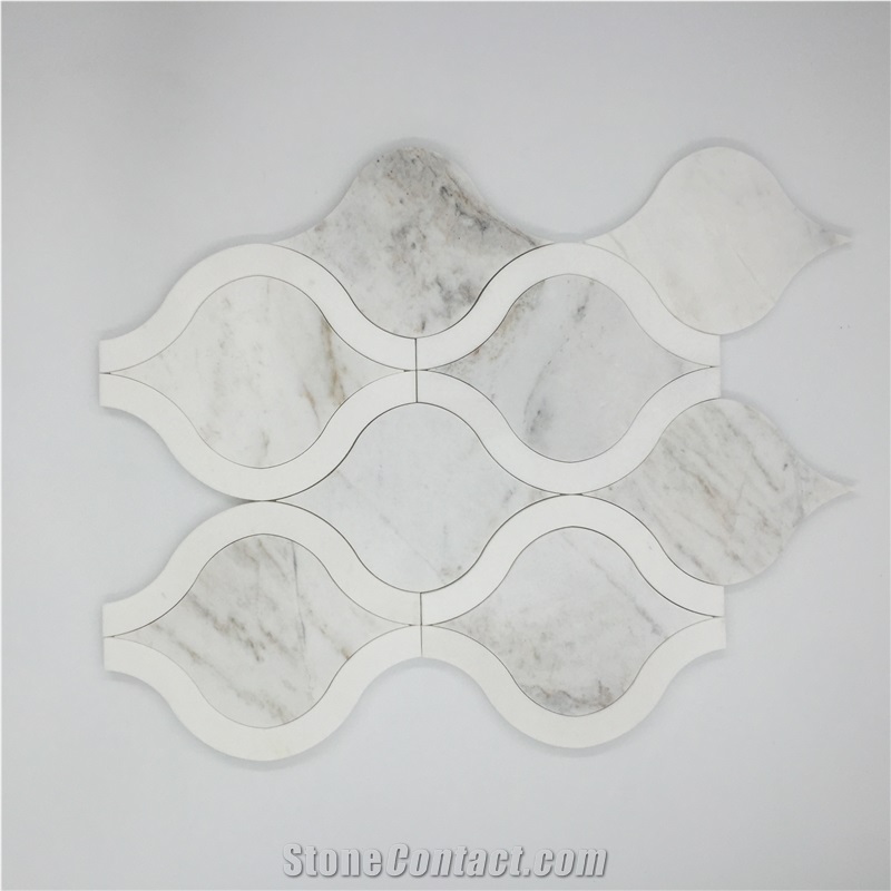Ash Wood Marble Square Stone Wall Floor Mosaic