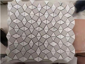 Ash Wood Marble Square Stone Wall Floor Mosaic