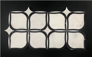 Ash Wood Marble Square Stone Wall Floor Mosaic
