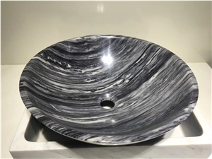 Bardiglio Nuvolato Marble Round Upmarket Basin
