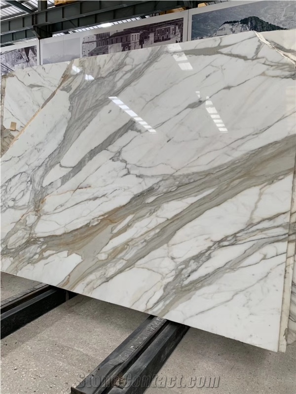 Bianco Calacatta Pearl Marble Slab Wall Tile Stone