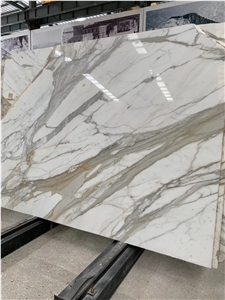 Bianco Calacatta Pearl Marble Slab Wall Tile Stone