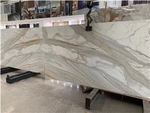 Bianco Calacatta Pearl Marble Slab Wall Tile Stone