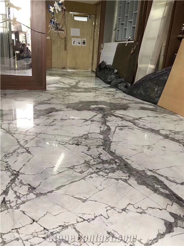 Brazil Invisible Gray Marble Stone Big Polished Slab Tile