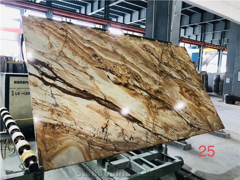Brazil Roma Imperiale Quartzite Empire Gold Polished Slab