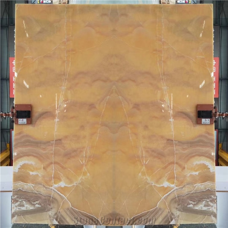 China Agate Jade Gold Onyx Mirror Wall Slab Tile