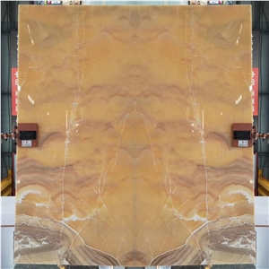 China Agate Jade Gold Onyx Mirror Wall Slab Tile