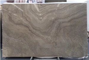 China Coffee Dream Marble Grey Wood Grain Slab