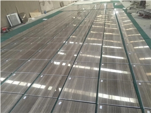 China Coffee Wood Marble Slab Tile for Floor Wall