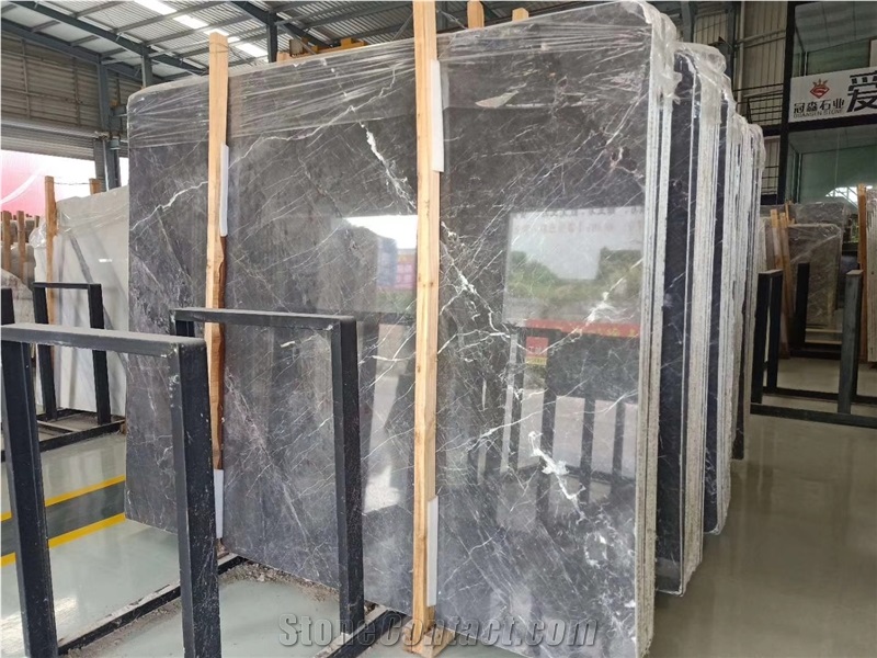 China New Clouds Gray Marble Slab Wall Caldding